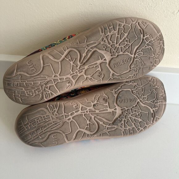 Uin Blossom Malaga Women's Slip On Mules Boho Floral Colorful Canvas Size 8.5 - Picture 8 of 9